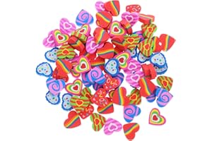 GALPADA 70pcs Colorful Mini Heart Erasers Bulk Set, Cute Cartoon Pencil Erasers for School, Office, Party