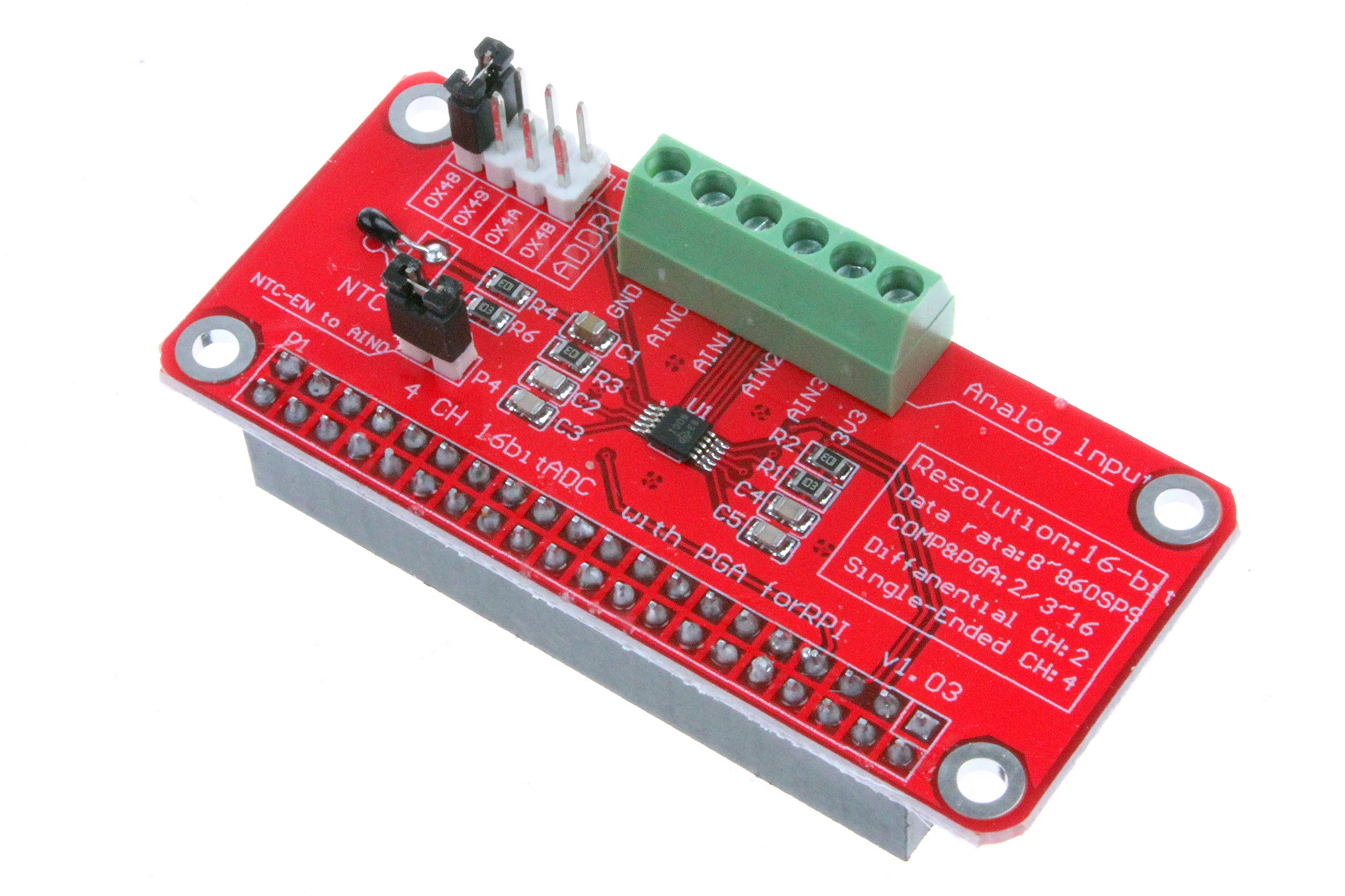 I2C ADC For Arduino Raspberry Pi ALMOCN 3pcs 16 Byte 4 Channel I2C IIC ...