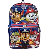 Ruz Paw Patrol Boy's 16 Inch Backpack With Removable Matching Lunch Box Set (Red-Blue)
