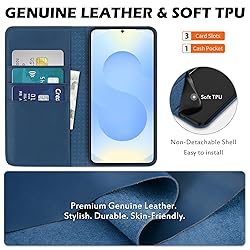 SHIELDON Case for Galaxy S25 6.2", Genuine Leather