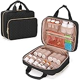 Damero Pill Bottle Organizer, Travel Medicine Bag Organizer, Medicine Organizer and Storage for Pills, Vitamin, Fish Oil, Medical Supplements for Women and Men, Black