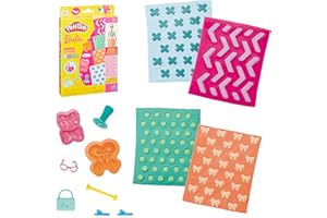 Play-Doh Barbie Pearls and Bows Accessory Pack, 4 Refill Pattern Sheets of Modeling Compound, 8 Fashion Accessories, Kids Arts and Crafts, Kids, 5+