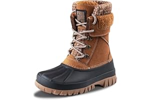 FREE SOLDIER Women's Waterproof Winter Cold Weather Snow Boots for Women Outdoor Fashion Duck Boots Comfortable Insulated