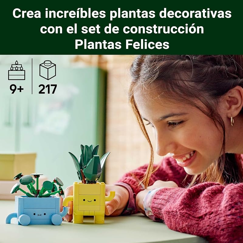Botanicals Happy Plants - Detalhe Criativo para o Dia dos Namorados - Decoração Animada com 2 Plantas para Prateleira ou Quarto - Modelo Colorido para Raparigas e Rapazes 9+ Anos 10349 — foto 2 de 8