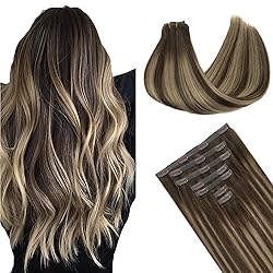 GOO GOO Clip in Hair Extensions Real Human