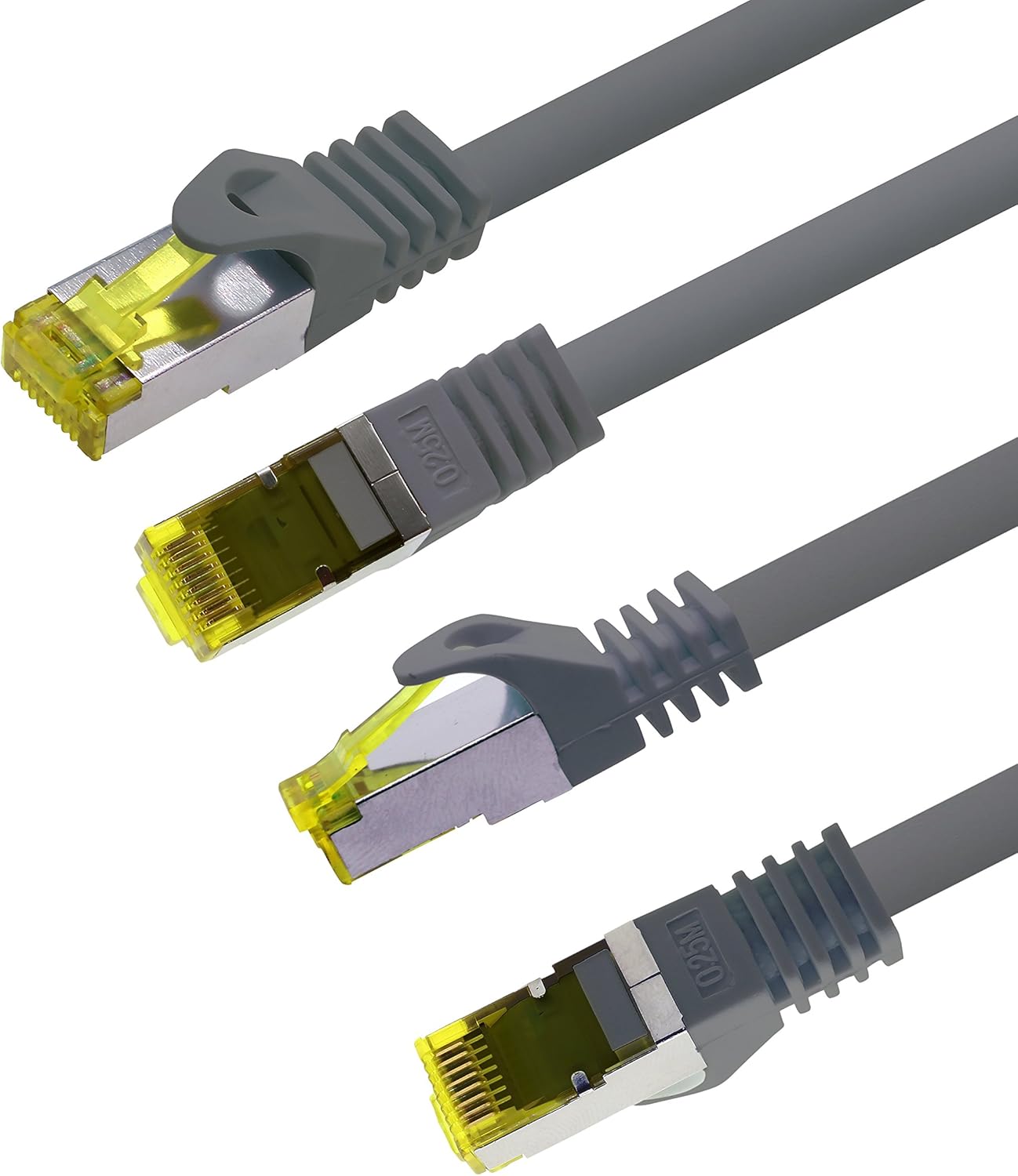 1aTTack.de Cat.7 network cable 5m gray 1 piece Cat7 Ethernet cable network LAN cable raw cable 10 Gb s SFTP PIMF LSZH set patch cable with Rj 45 plug Cat.6a - Image 4