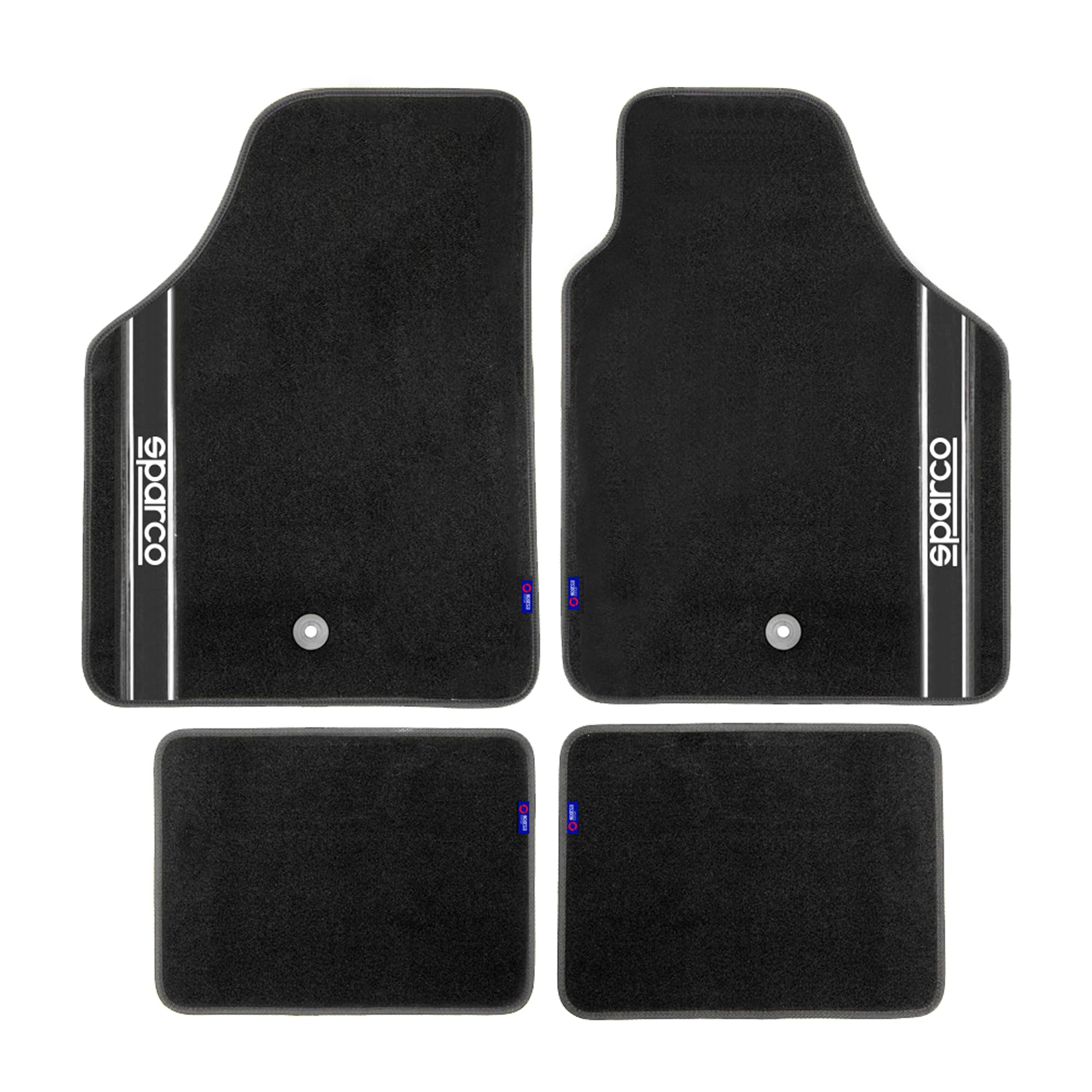 SPARCO 03763BNR Set of 4 Universal Rugs in Black