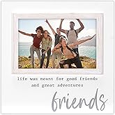 Malden International Designs 4x6 Friends Expressions Rustic Whitewash Picture Frame