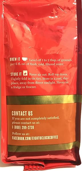 EIGHT O’ CLOCK GROUND COFFEE – HAZELNUT – MEDIUM ROAST – NET WT. 11 OZ (311 G) PER PACKAGE – PACK OF 2 PACKAGES