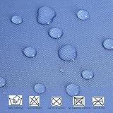 Furlinic Shower Curtain Mould Proof 200x240cm Polyester Misty Blue 12 Hooks view 2