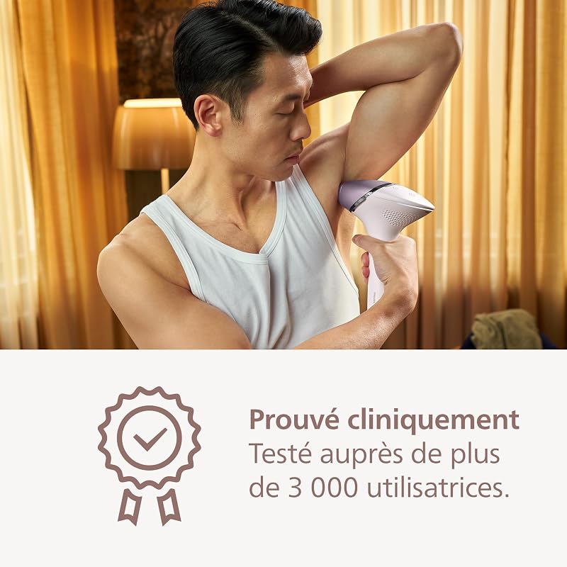 Lumea série 8000, Épilateur à lumière pulsée, alternative à l'épilation laser, technologie SenseIQ, 4 accessoires pour corps, visage, maillot, aisselles, tondeuse-stylo compact, BRI949/00