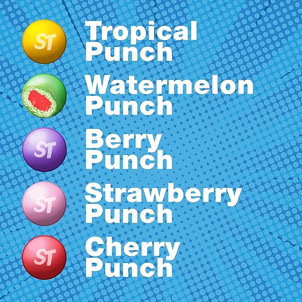 SWEETARTS CHEWY FUSIONS CANDY, FRUIT PUNCH MEDLEY, SWEET AND TART, 9 OUNCE