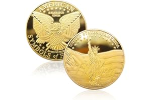 KANGHEMAOYI American Statue of Liberty Commemorative Coin, Eagle Challenge Coin on The Back, Collectible Coin, Craft Decoration