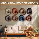 NiHome 8pk Clear Acrylic Wall Mount Hat Holder Cowboy Baseball Cap Organizer view 2