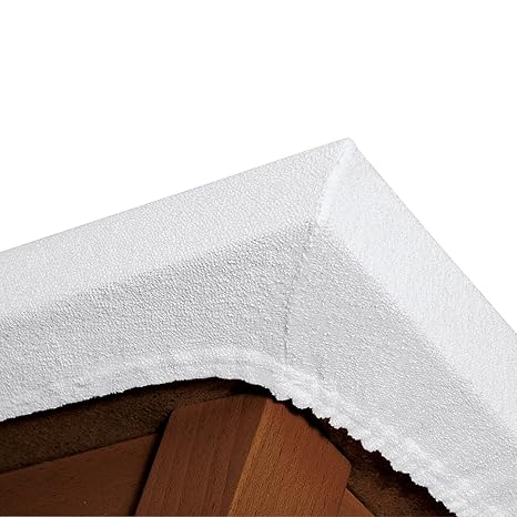 Tischschonbezug - Tischschoner - Tischpolster - Tischschutz - Unterlage - weiss - Größe rund: 120-130 cm Ø