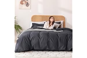 Ventidora 3 Piece Duvet Cover Set King Size,100% Organic Washed Cotton with Linen Feel Like Textured, Luxury Soft and Breatheable Bedding Set with Zipper Closure(1 Duvet Cover + 2 Pillowcases)