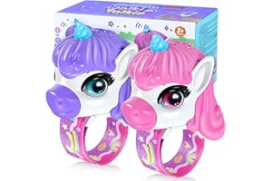 Vvinca Walkie Talkies for Kids 2 Pack, Unicorn Toys for Girls Age 3-4-5-6-7 Birthday Gift 8 9 10 11 12 Year Old Long Range Camping Outdoor Toddler Toy Walkie-Talkie