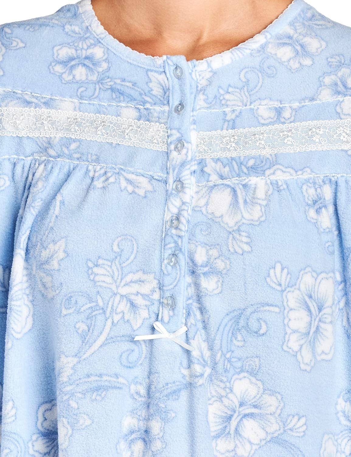 Casual Nights Women's Cozy Long Sleeve Fleece Nightgown at  Women’s Clothing store