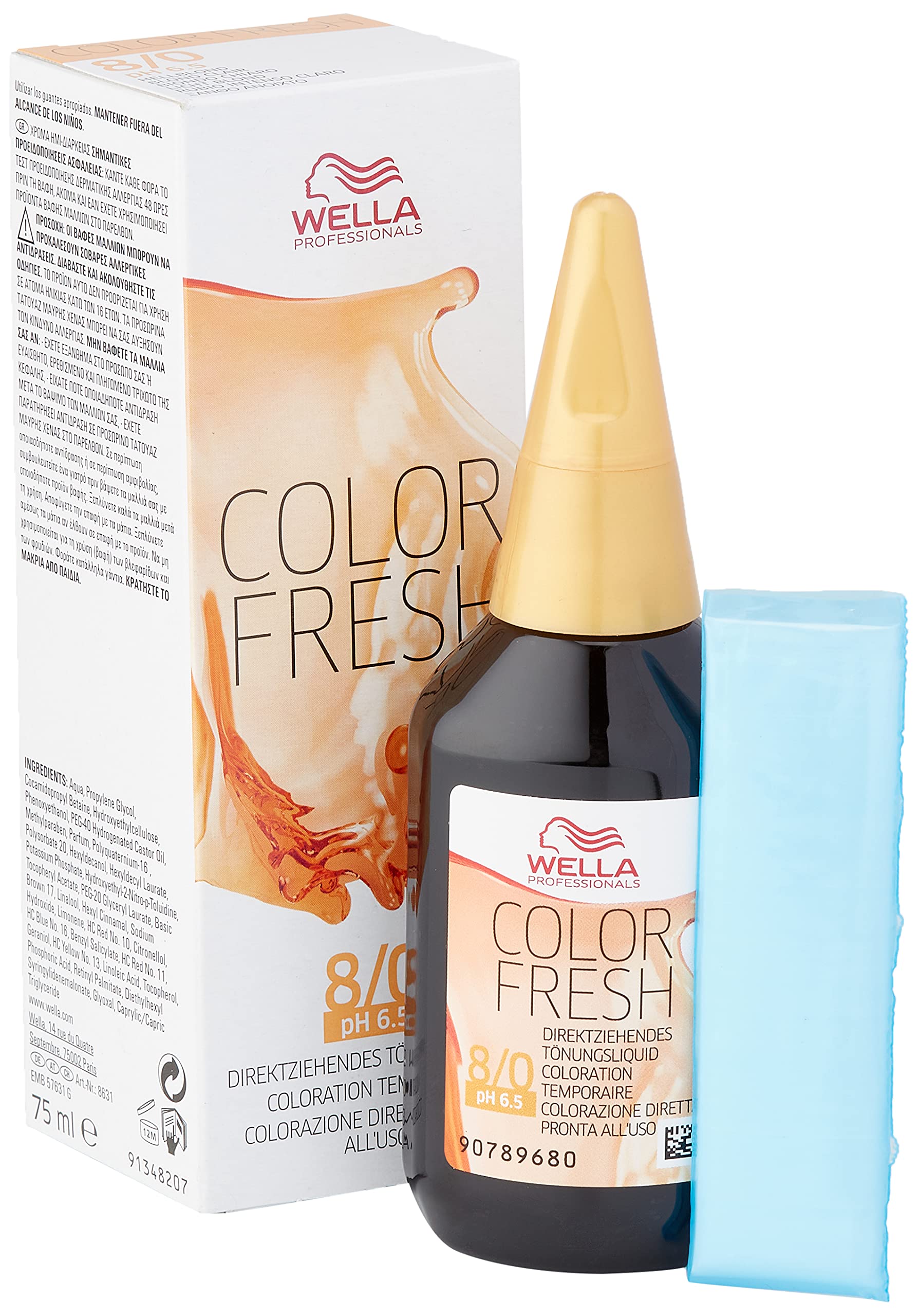 Wella Colour Fresh Semi-Permanent Hair Colour, No. 8/0 Rubio Claro, 75ml
