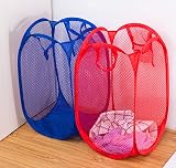 JJ PRIME Foldable Pop Up Mesh Laundry Basket Bag Hamper Toy Storage Tidy view 3