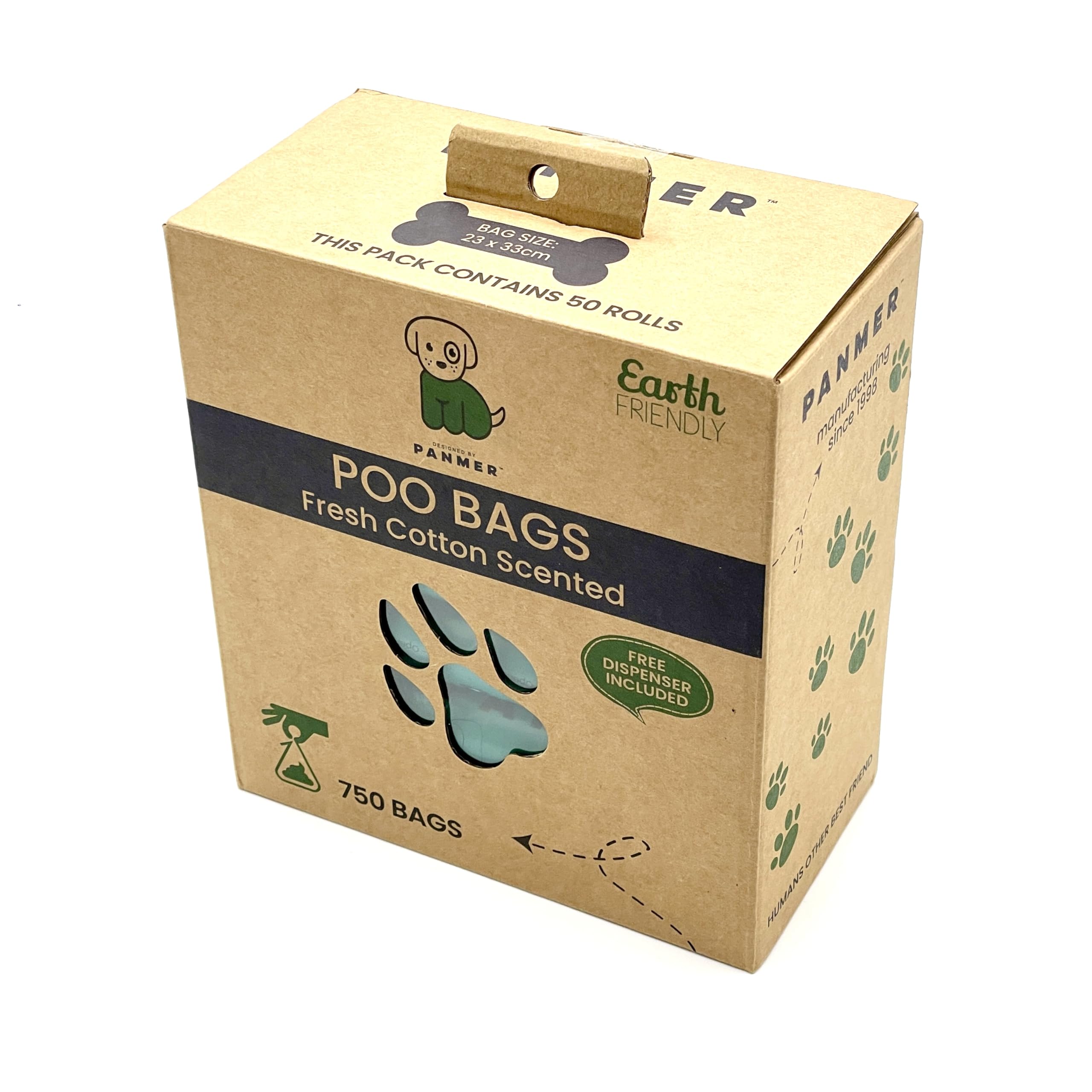 Dog Poo Bags Super Strong, Leak Proof, Fresh Cotton Scented Rolls (750 Bags)