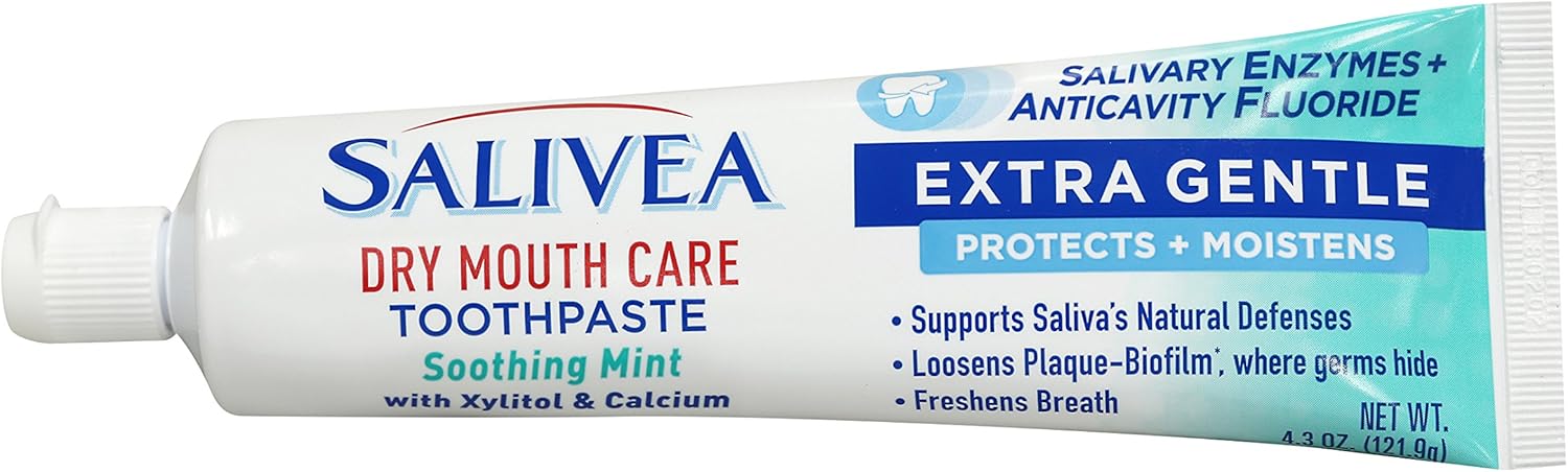 Salivea Dry Moouth Tothpaste with Xylitol 4.3oz: Health & Personal Care