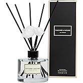 CULTURE & NATURE Reed Diffuser Set 6.7oz (200ml) Clean Cotton Scented Diffuser with Sticks Home Fragrance Reed Diffuser for B