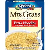 Mrs. Grass Extra Noodles Soup Mix, 2 ct Pack | 40% More Egg Noodles, Cooks in 5 Minutes, Makes 3 Servings