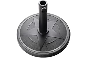 Φ15 Round Parasol Base -OKSTENSK 20lbs Round Umbrella Stand Base Patio, Decorative Cast Cement Heavy Duty Parasol Holder for 