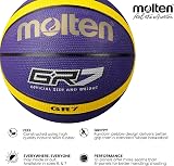 Molten GR Premium Rubber Basketball Size 7 Purple Yellow Indoor Outdoor view 2
