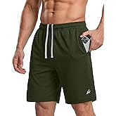 NY Threads Breathable Mesh Mens Athletic Shorts Loose-Fit Quick Dry Shorts | Lightweight Activewear Knit Workout Shorts with Pockets 8 Inch Inseam Gym Short Elastic Waistband with Drawstring