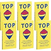 TOP Rolling Papers, 6 Pack Bundle, 600 Cigarette Paper Leaves Total