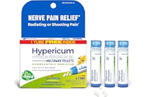Boiron Hypericum Perforatum 30C Homeopathic Medicine for Relief from Nerve Pain, Toothaches, Pain in Legs or Back, and Shooting Pains - 3 Count (240 Pellets)