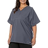 Landau Essentials Unisex Relaxed Fit 1-Pocket V-Neck Scrub Top 7502 Steel Grey