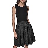Karl Lagerfeld Womens Novelty Tweed Career Midi Dress