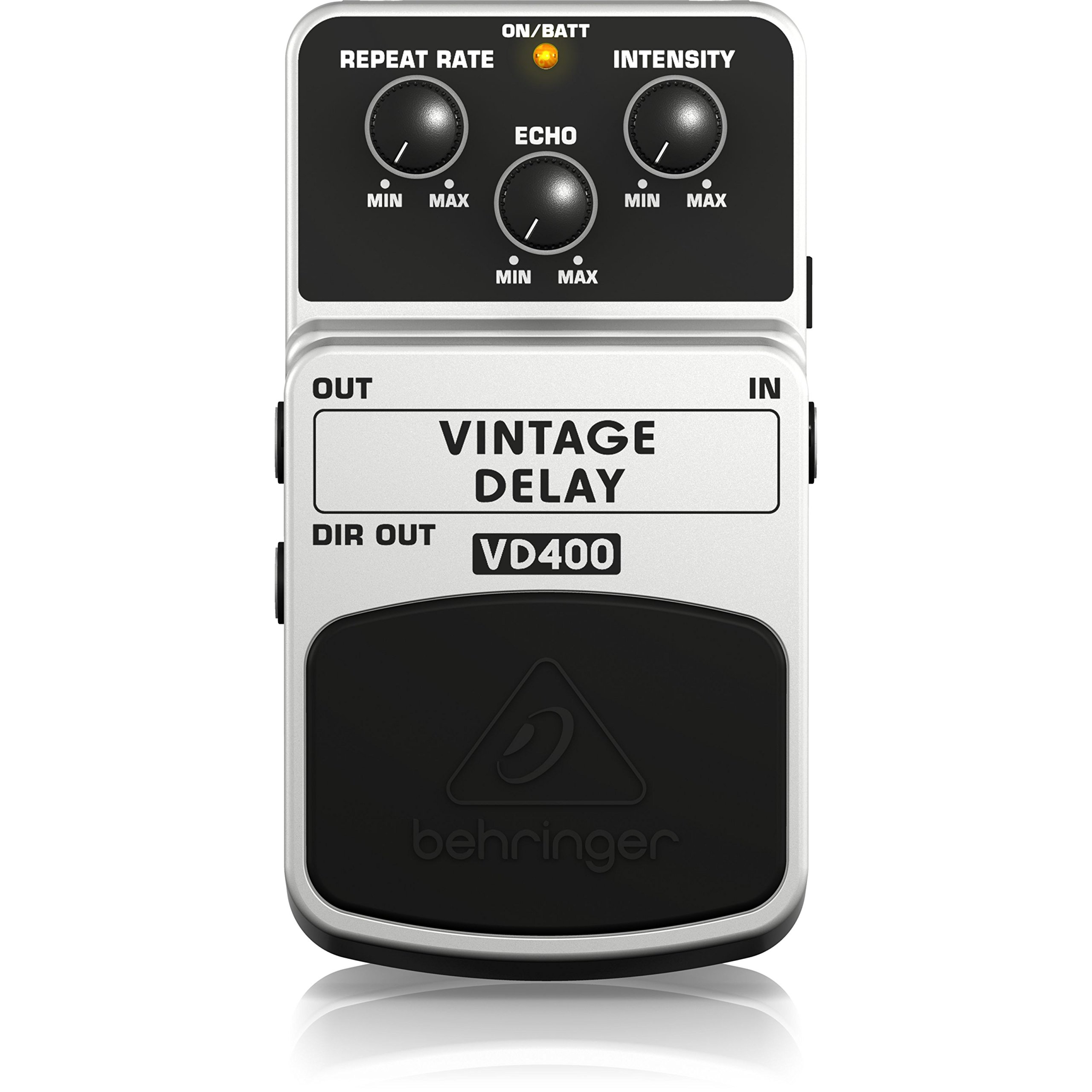 Behringer VD400 Vintage Analog Delay Pedal, True Bucket Brigade Circuit for Warm Echo & Repeats, Grey Guitar Effects Stompbox for Studio & Live Use