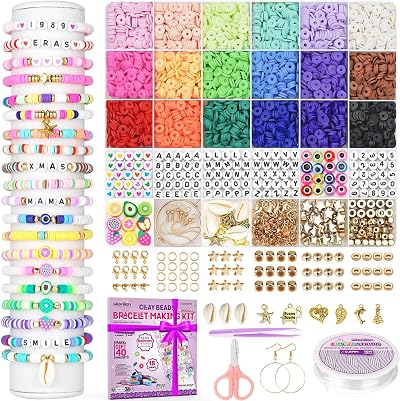 Gionlion Friendship Bracelet Kit Concert Bracelets 18 Colors Beads Tools