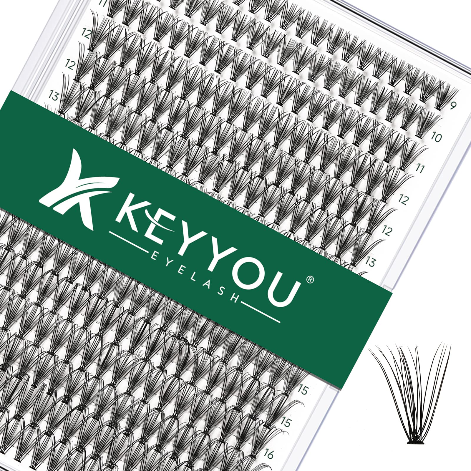 Photo 1 of Lash Clusters 300Pcs Individual Lashes 20D 0.07C Curl 9-18MIX Lash Extensions Clusters Lashes Soft&Natural False Eyelashes Individual DIY Eyelash Extension at Home(20D-0.07C,9-18MIX)