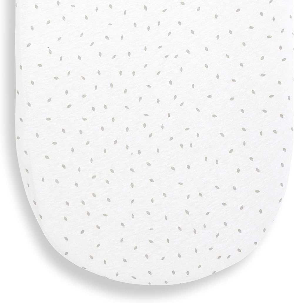 The Little Green Sheep Moses Basket Fitted Sheet Organic Linen Cotton Blend