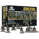 German Army Veterans Infantry Platoon - 28mm Scale Plastic Miniatures for Bolt Action by Warlord Games Highly Detailed World War 2 Miniatures