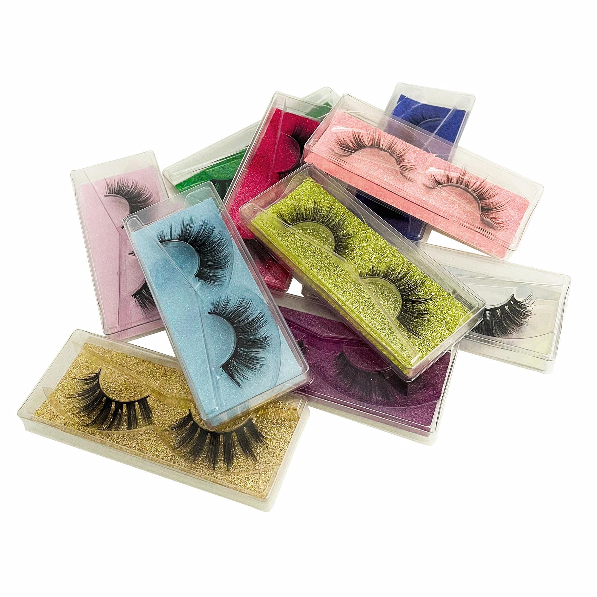 mikiwi False Eyelashes MIKIWI 10 Pack Lahes, 12-20mm Wholesale 5D Fake Mink lashes, Fuffy Natural Volume eye Lashes, individual package Faux Mink EyeLashes