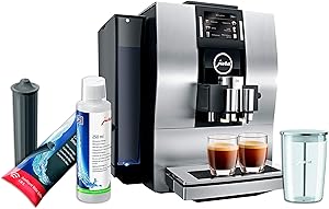 Jura Z6 Automatic Coffe Machine Aluminium Set with Smart Water Filter, Milk System Cleaner and Milk Container