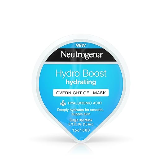 Neutrogena Hydro Boost Moisturizing Overnight Gel Cream Face Mask with Hydrating Hyaluronic Acid, 0.3 fl. oz (Pack of 12)