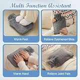 URBZUE 2L Hot Water Bottle with Fluffy Cover Large Heat Pack view 5