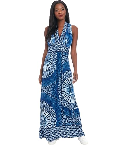 london times maxi dress Women's Dresses Sleeveless V-Neck for Women The Best Romantic Fashion Wood/Color:Rustic Walnut/Natural filled brunches and garden material: denim