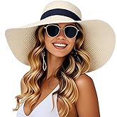 Barelove Sun Straw Hat Wide Brim Shape Hat with UPF 80+, Packable Foldable Floppy Summer Beach Hat for Women Men