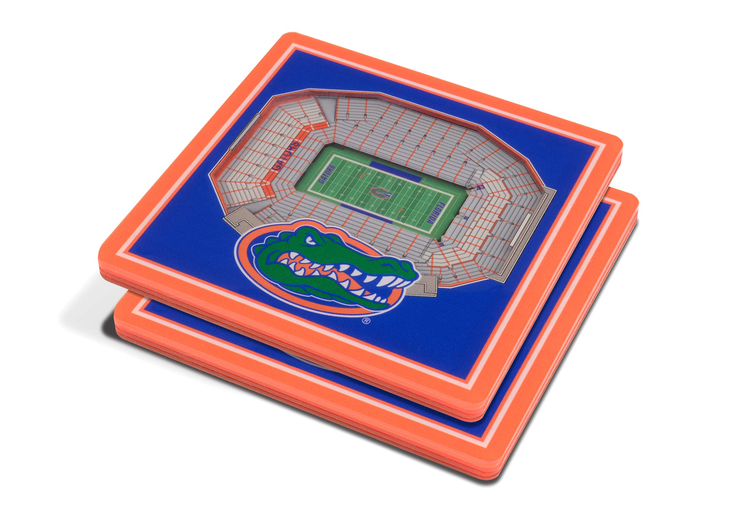 YouTheFan NCAA Florida Gators 3D StadiumView Coaster - Ben Hill Griffin Stadium (Pack of 12) Image