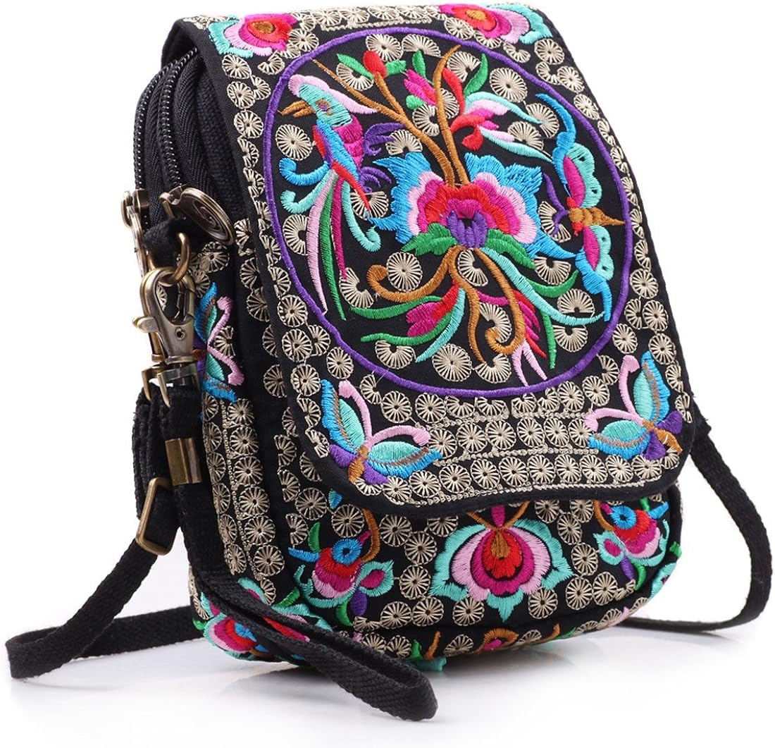Goodhan Vintage Handmade Women Mini Crossbody Bag Cellphone Pouch Small Handbag Coin Purse, Style 01: Basic Version - Image 4