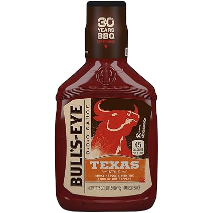 Amazon Com Bull S Eye Texas Style Bbq Sauce 17 5 Oz Bottle Hot Sauces Grocery Gourmet Food