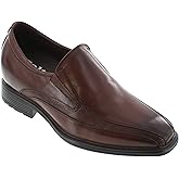 CALTO Men's Invisible Height Increasing Elevator Shoes - Dark Brown Leather Slip-on Super Lightweight Formal Loafers - 3 Inches Taller - G60125 - Size 9 D(M) US